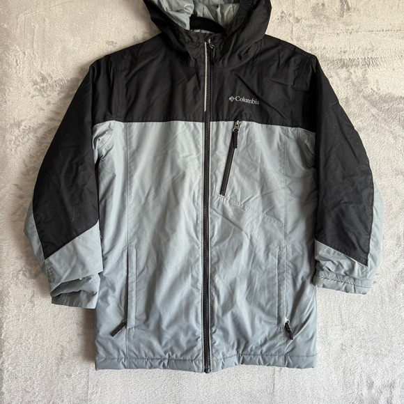 Columbia Other - Columbia‎ Kids Grey Black Colorblock Outgrown Insulated Winter Hooded Jacket M